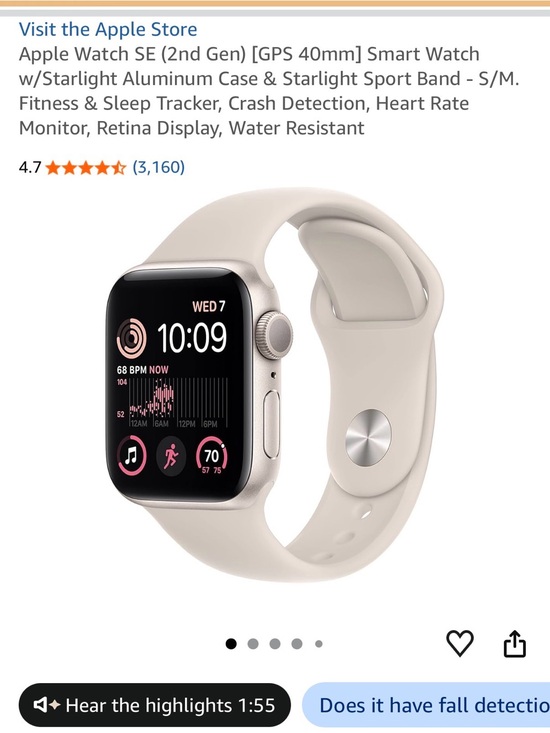 Apple Other - Preowned Apple Watch SE 40mm (2nd Gen, GPS)